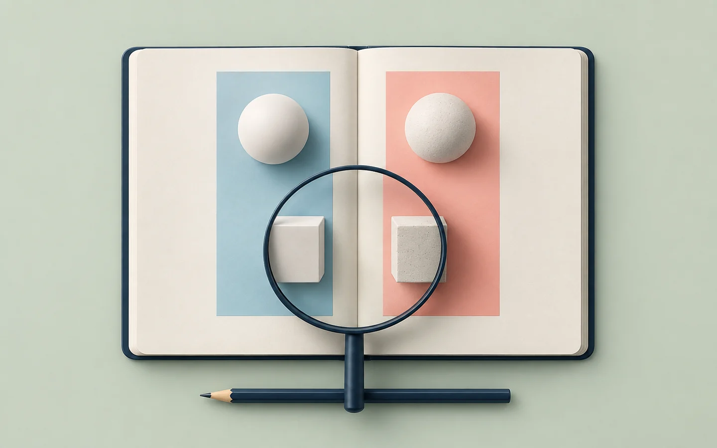 Two approaches compared side by side in a research notebook.